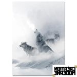 Tableau Loup Noir et Blanc
