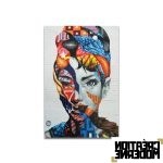 tableau-portrait-femme-couleur-dimension-kit-mural-708 Toile Portrait Femme couleur